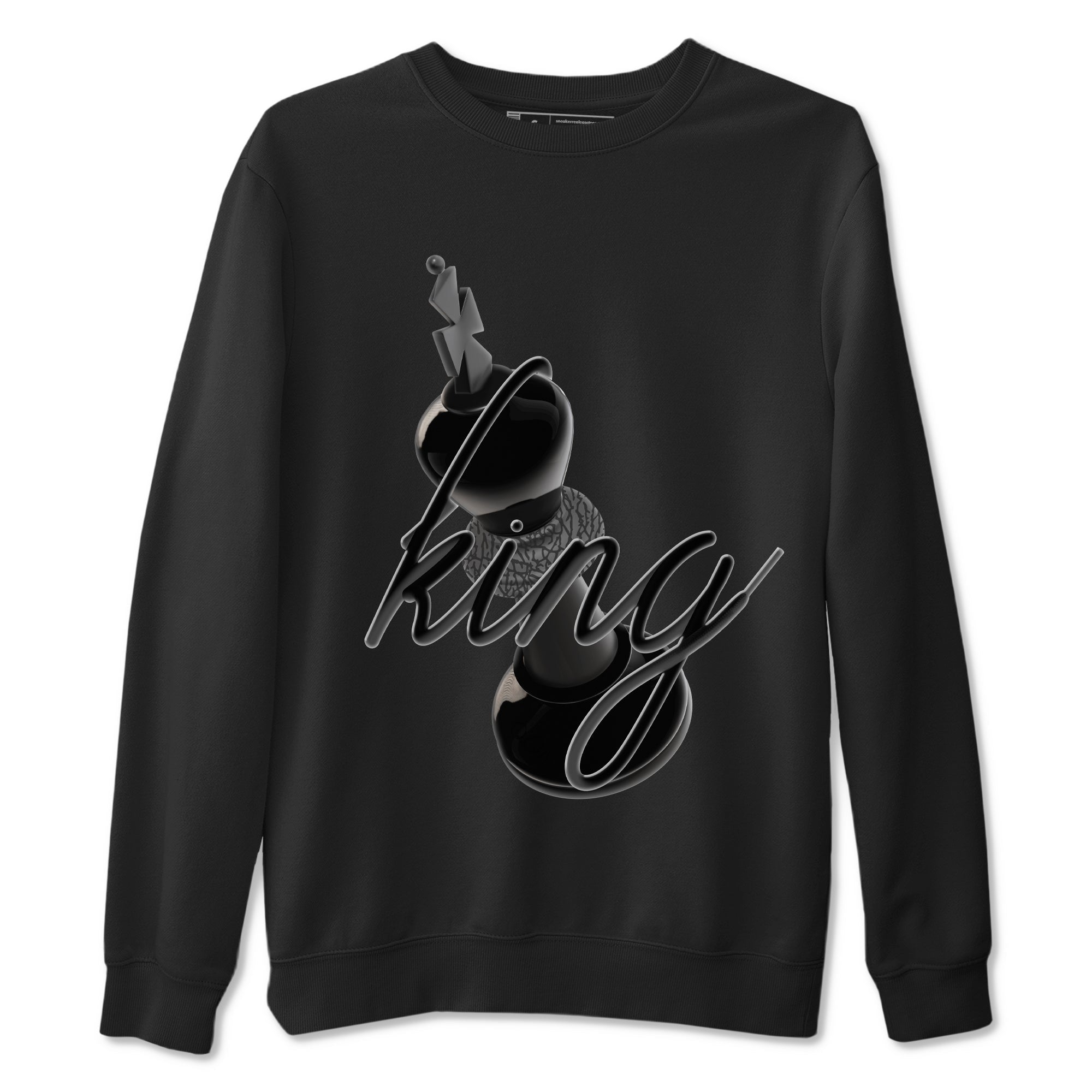 Air Jordan 3 Black Cat shirts to match jordans 3D King sneaker tees 3s Retro Black Cat best t-shirts to wear with jordans SNRT Sneaker Tees unisex cotton Black 2 shirts