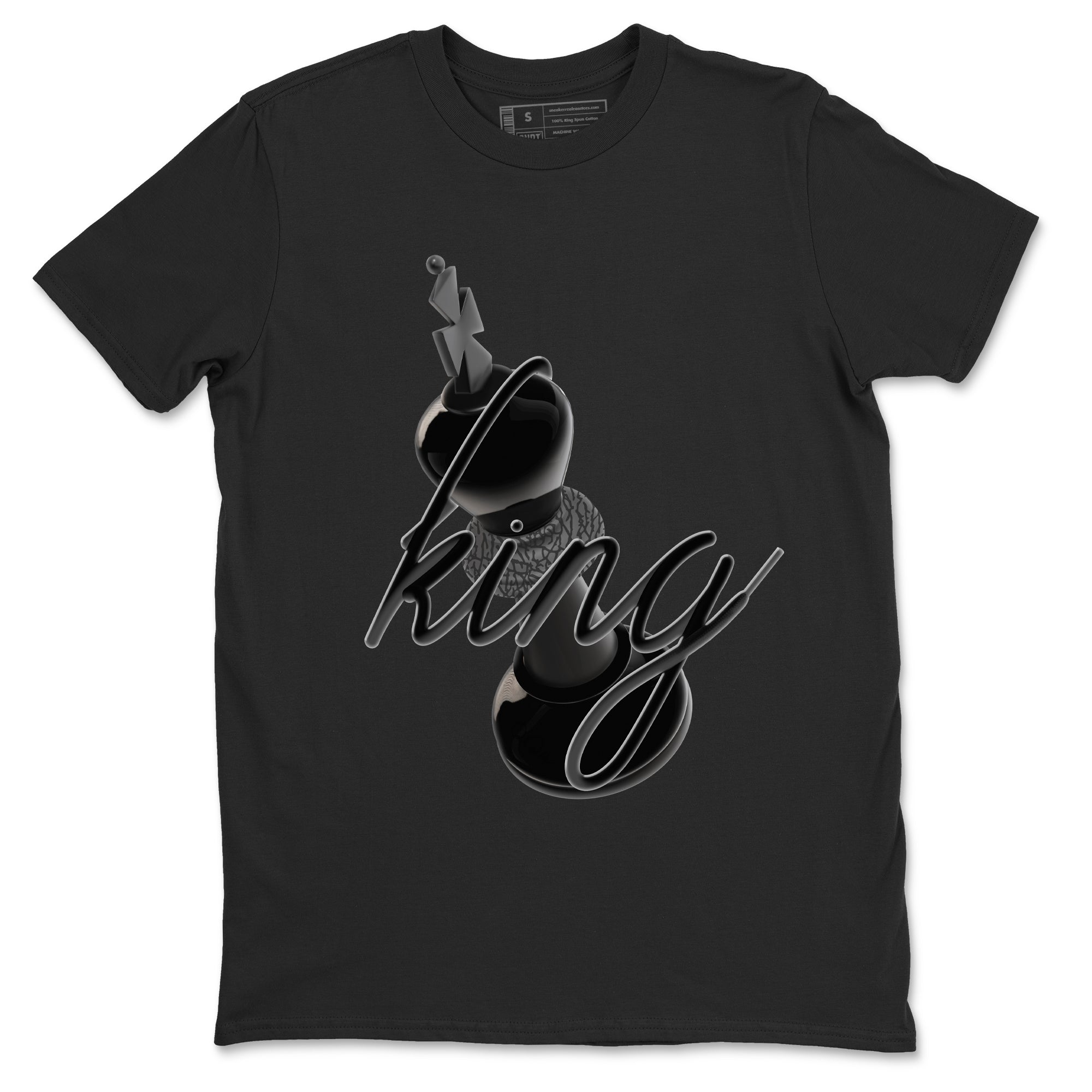 Air Jordan 3 Black Cat shirts to match jordans 3D King sneaker tees 3s Retro Black Cat best t-shirts to wear with jordans SNRT Sneaker Tees unisex cotton Black 2 shirts