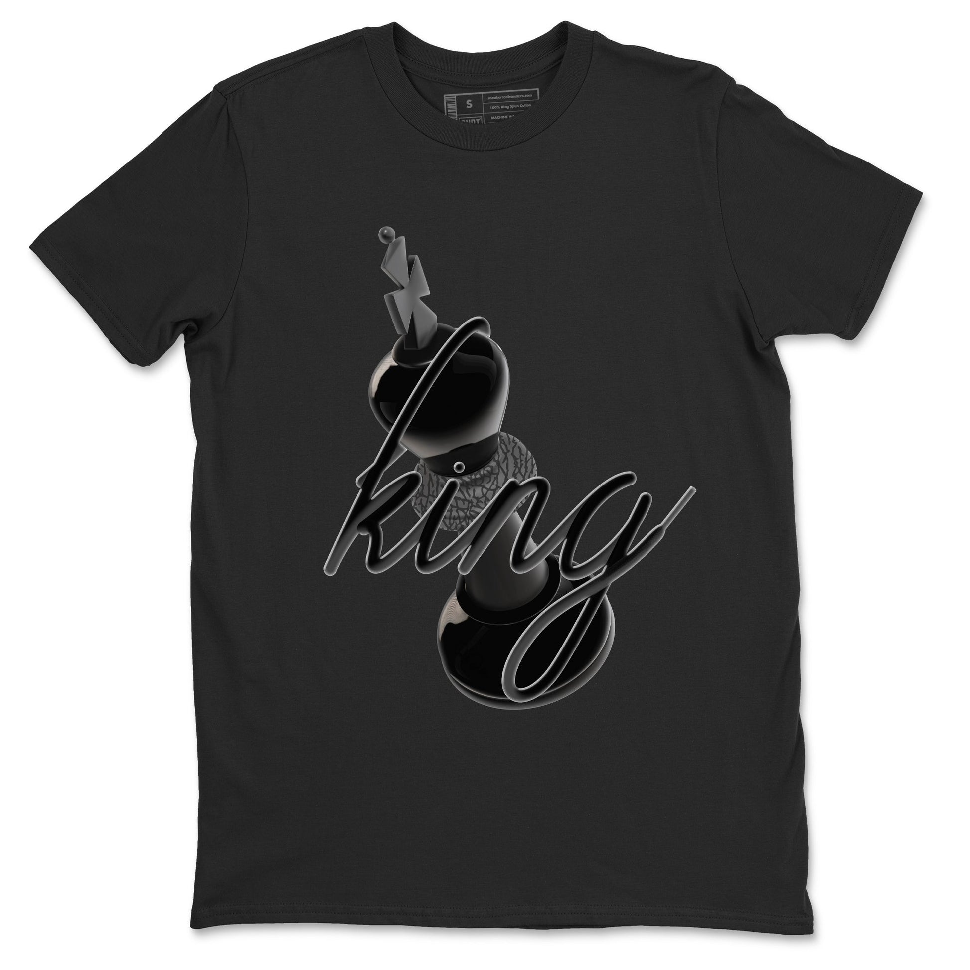 Air Jordan 3 Black Cat shirts to match jordans 3D King sneaker tees 3s Retro Black Cat best t-shirts to wear with jordans SNRT Sneaker Tees unisex cotton Black 2 shirts