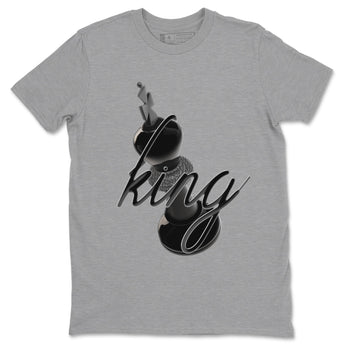 Air Jordan 3 Black Cat shirts to match jordans 3D King sneaker tees 3s Retro Black Cat best t-shirts to wear with jordans SNRT Sneaker Tees unisex cotton Heather Grey 2 shirts