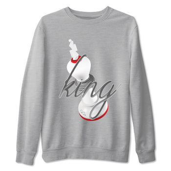 3s Cement Grey shirts to match jordans 3D King sneaker match tees Air Jordan 3 Cement Grey SNRT Sneaker Release Tees unisex cotton Heather Grey 2 crew neck shirts