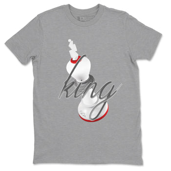 3s Cement Grey shirts to match jordans 3D King sneaker match tees Air Jordan 3 Cement Grey SNRT Sneaker Release Tees unisex cotton Heather Grey 2 crew neck shirts