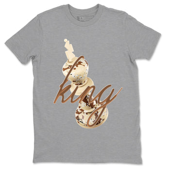 AJ3 Desert Camo shirts to match jordans 3D King sneaker match tees Air Jordan 3 Desert Camo SNRT Sneaker Tees streetwear brand Heather Grey 2 unisex cotton tee