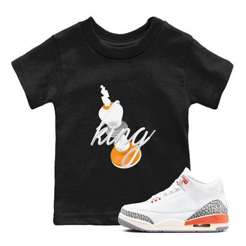 3s Georgia Peach shirt to match jordans 3D King sneaker tees Air Jordan 3 Georgia Peach SNRT sneaker release tees baby toddler Black 1 cotton Shirt