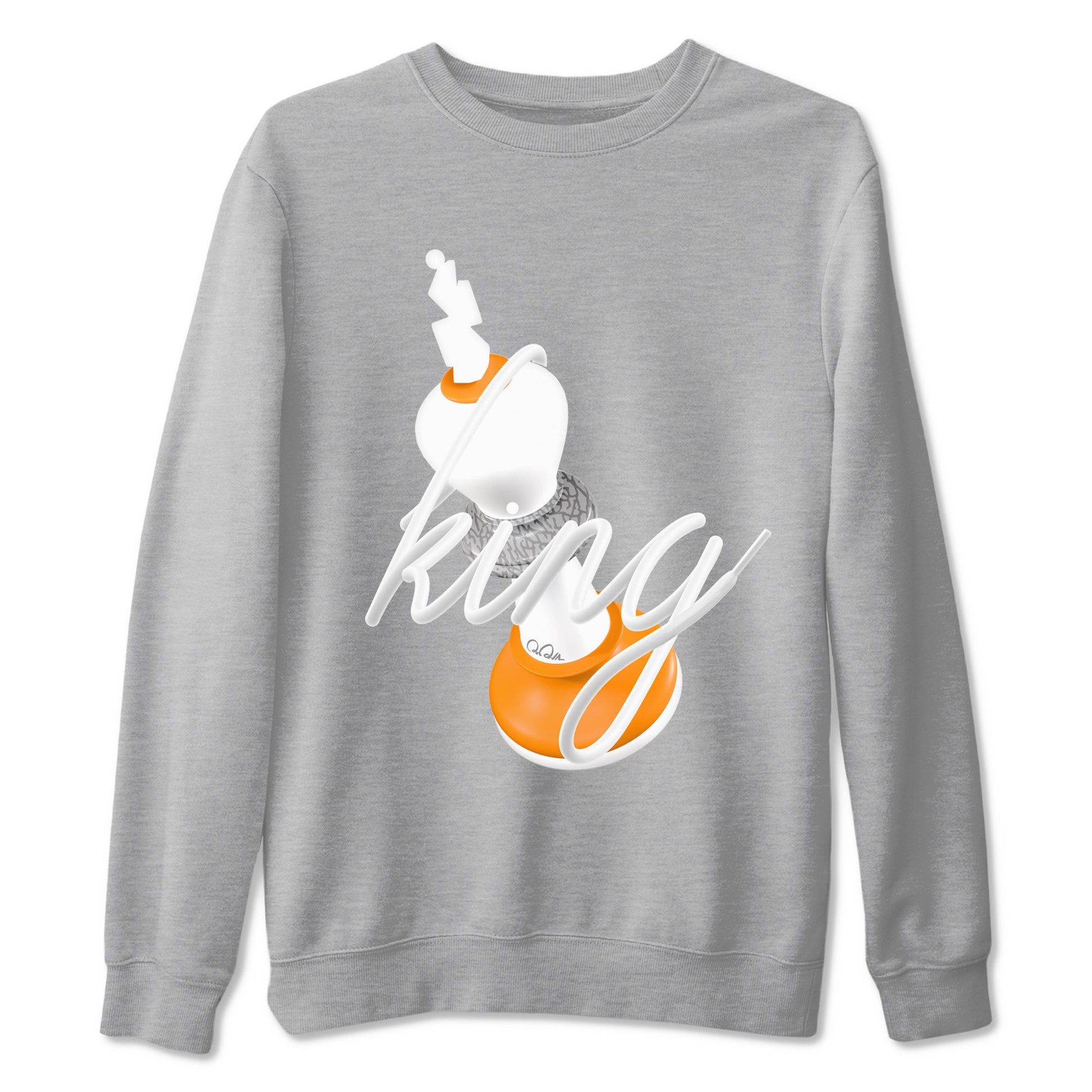 3s Georgia Peach shirt to match jordans 3D King sneaker tees Air Jordan 3 Georgia Peach SNRT Sneaker Release Tees unisex cotton Heather Grey 2 crew neck shirt