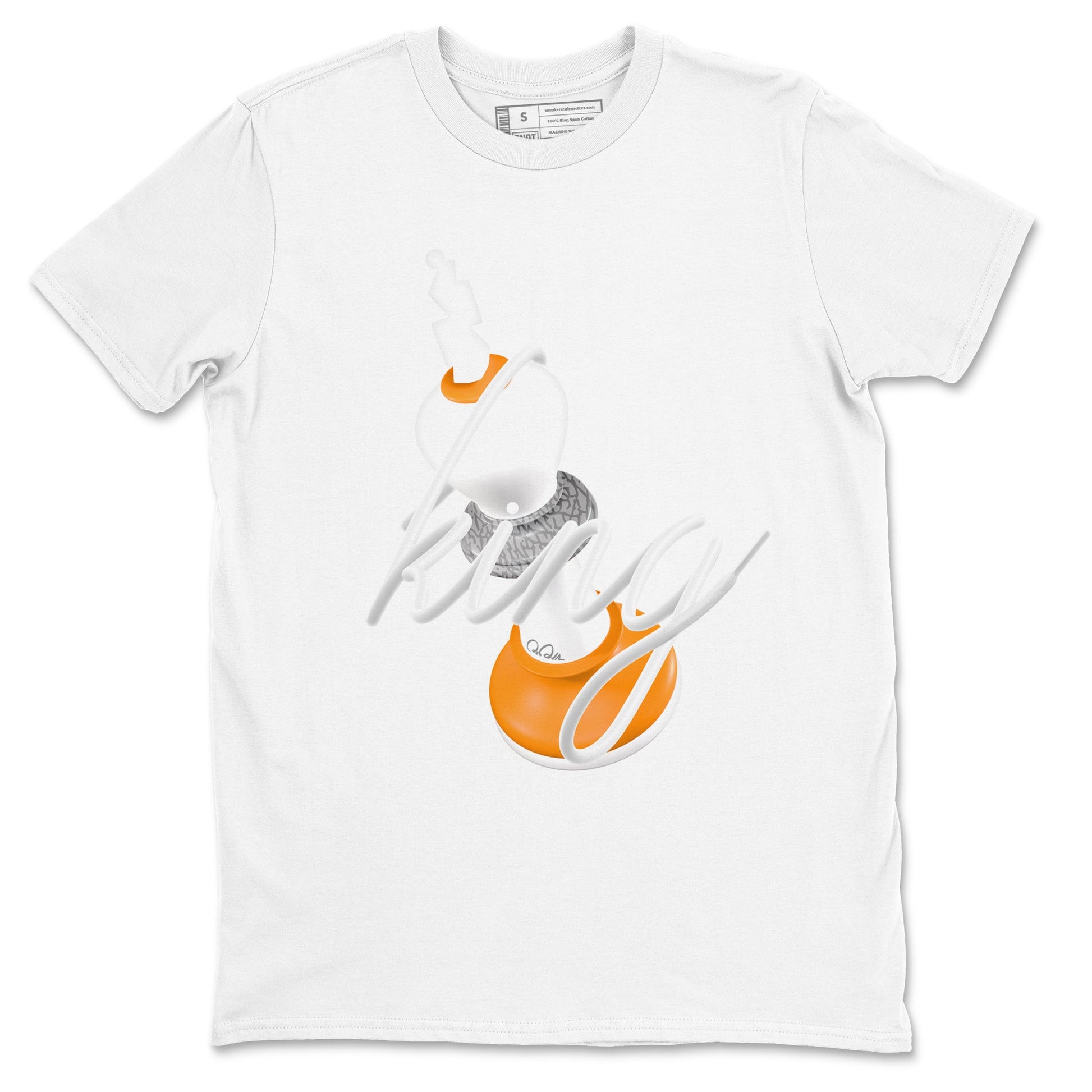 3s Georgia Peach shirt to match jordans 3D King sneaker tees Air Jordan 3 Georgia Peach SNRT Sneaker Release Tees unisex cotton White 2 crew neck shirt