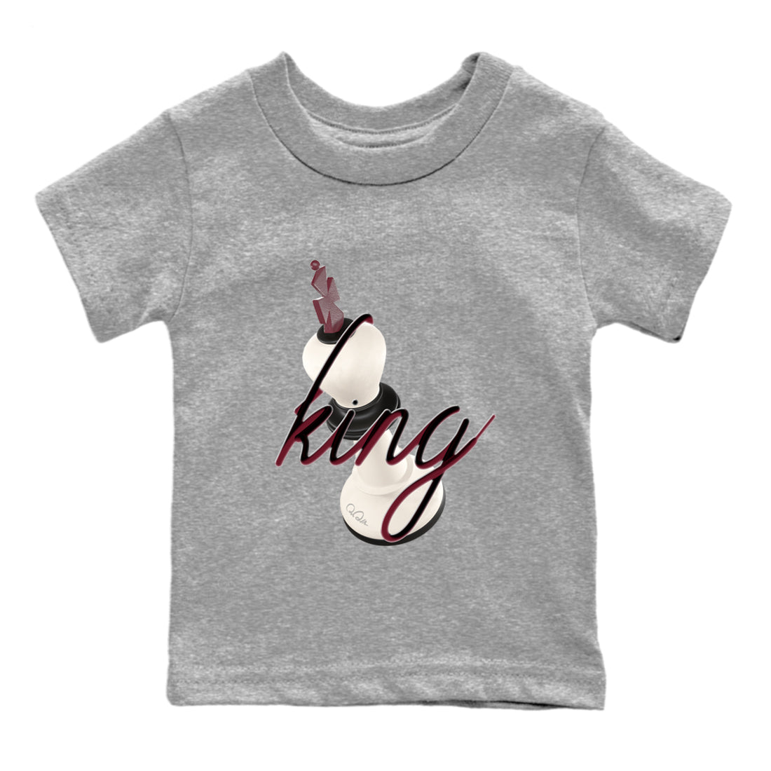4s A Ma Maniere x Fossil Stone shirts to match jordans 3D King sneaker match tees Air Jordan 4 A Ma Maniere x Fossil Stone match shoes to clothes SNRT Sneaker Tees Youth Baby Heather Grey 2 tee