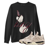 4s A Ma Maniere x Fossil Stone shirts to match jordans 3D King sneaker match tees Air Jordan 4 A Ma Maniere x Fossil Stone match shoes to clothes SNRT Sneaker Tees unisex cotton Black 1 shirts