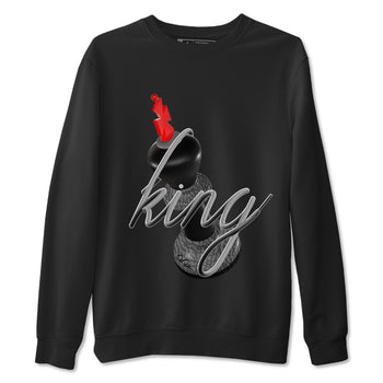 4s Black Cement shirts to match jordans 3D King sneaker match tees Air Jordan 4 Black Cement match shoes to clothes SNRT Sneaker Tees unisex cotton Black 2 shirts