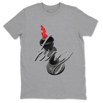 4s Black Cement shirts to match jordans 3D King sneaker match tees Air Jordan 4 Black Cement match shoes to clothes SNRT Sneaker Tees unisex cotton Heather Grey 2 shirts