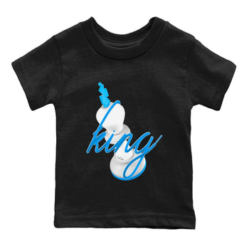 Air Jordan 4 Industrial Blue shirt to match jordans 3D King sneaker tees Air Jordan 4 Military Blue SNRT sneaker release tees baby toddler Black 2 cotton Shirt