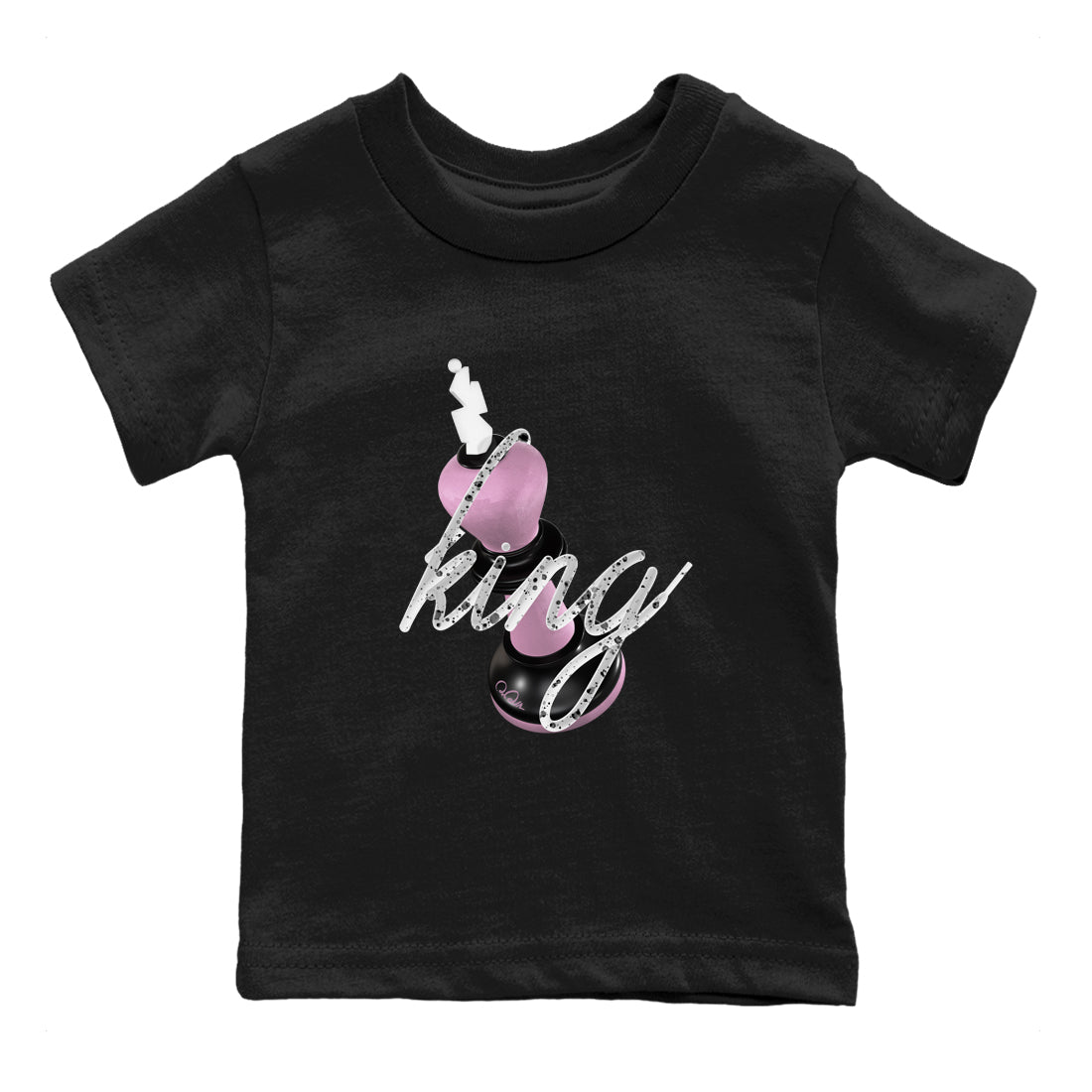 4s Retro Orchid shirts to match jordans 3D King sneaker match tees Air Jordan 4 WMNS Orchid match shoes to clothes SNRT Sneaker Tees Youth Baby Black 2 tee