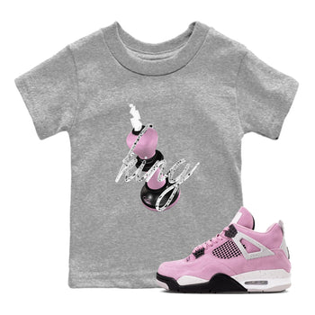 4s Retro Orchid shirts to match jordans 3D King sneaker match tees Air Jordan 4 WMNS Orchid match shoes to clothes SNRT Sneaker Tees Youth Baby Heather Grey 1 tee