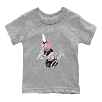 4s Retro Orchid shirts to match jordans 3D King sneaker match tees Air Jordan 4 WMNS Orchid match shoes to clothes SNRT Sneaker Tees Youth Baby Heather Grey 2 tee