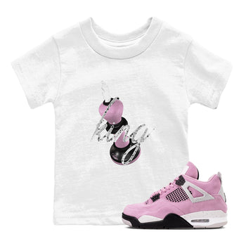 4s Retro Orchid shirts to match jordans 3D King sneaker match tees Air Jordan 4 WMNS Orchid match shoes to clothes SNRT Sneaker Tees Youth Baby White 1 tee