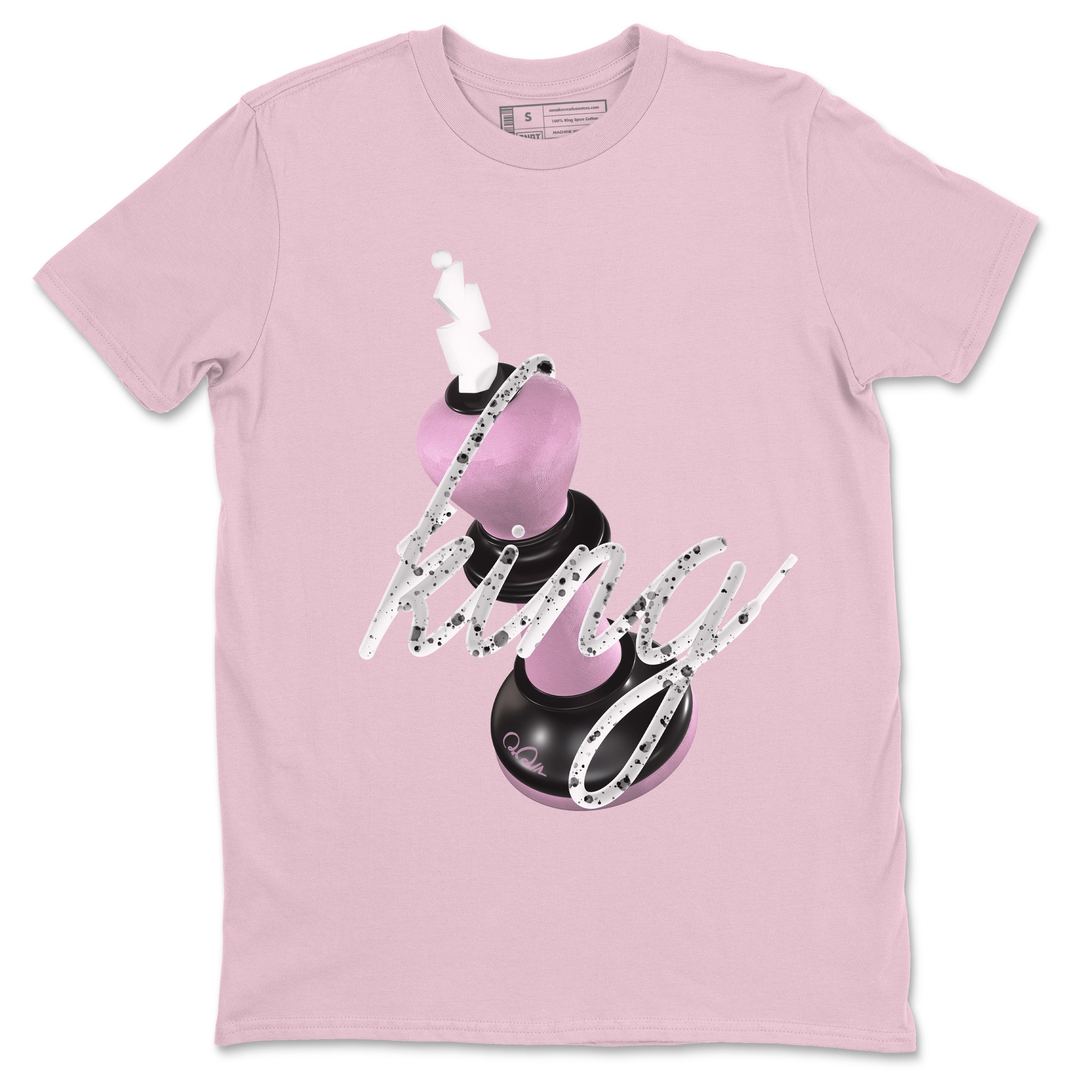 4s Retro Orchid shirts to match jordans 3D King sneaker match tees Air Jordan 4 WMNS Orchid match shoes to clothes SNRT Sneaker Tees unisex cotton Pink 2 shirts