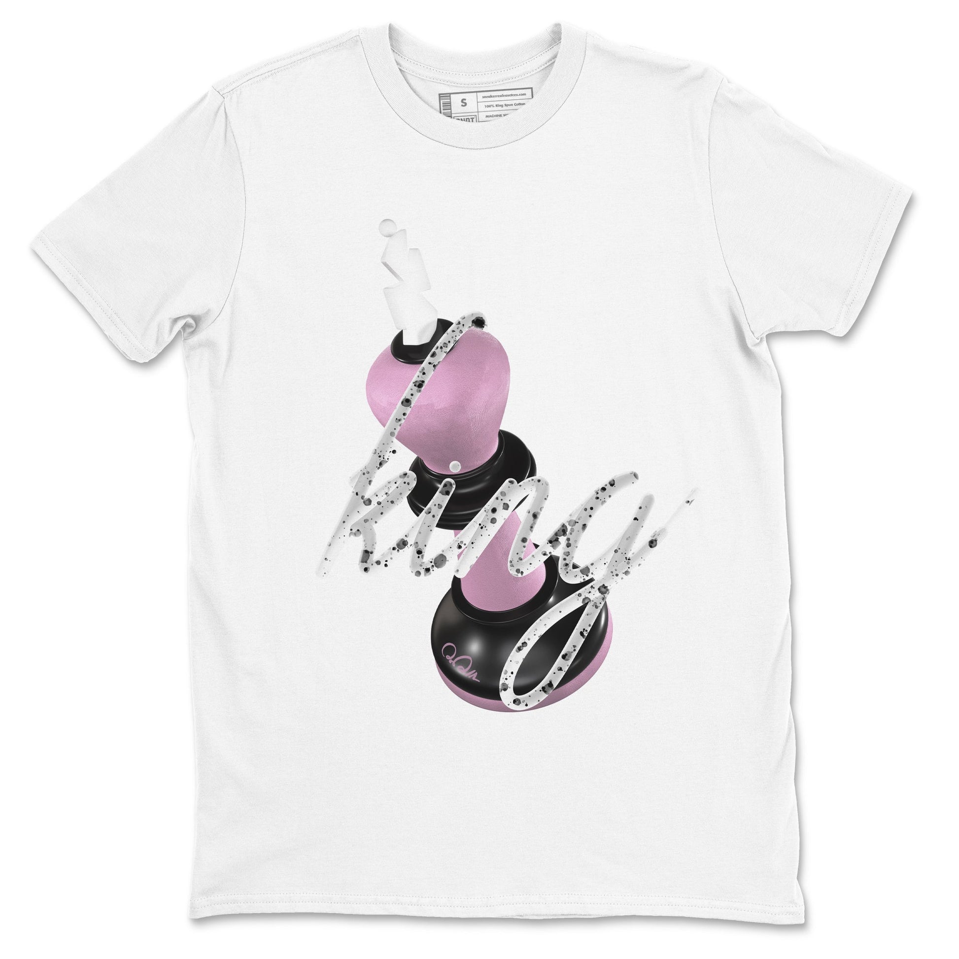 4s Retro Orchid shirts to match jordans 3D King sneaker match tees Air Jordan 4 WMNS Orchid match shoes to clothes SNRT Sneaker Tees unisex cotton White 2 shirts