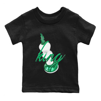 4s Oxidized Green shirts to match jordans 3D King sneaker match tees Air Jordan 4 Oxidized Green SNRT Sneaker Tees streetwear brand Baby and Youth Black 2 cotton tee