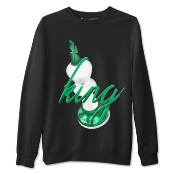4s Oxidized Green shirts to match jordans 3D King sneaker match tees Air Jordan 4 Oxidized Green SNRT Sneaker Tees streetwear brand Black 2 unisex cotton tee