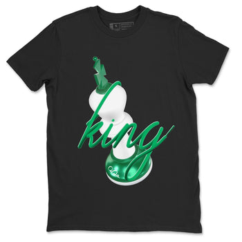 4s Oxidized Green shirts to match jordans 3D King sneaker match tees Air Jordan 4 Oxidized Green SNRT Sneaker Tees streetwear brand Black 2 unisex cotton tee