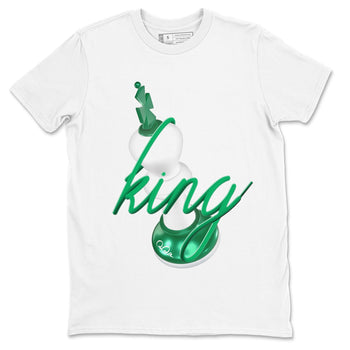 4s Oxidized Green shirts to match jordans 3D King sneaker match tees Air Jordan 4 Oxidized Green SNRT Sneaker Tees streetwear brand White 2 unisex cotton tee