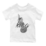 4s Wet Cement shirts to match jordans 3D King sneaker match tees Air Jordan 4 SE Wet Cement SNRT Sneaker Release Tees Youth Baby White 2 crew neck shirts