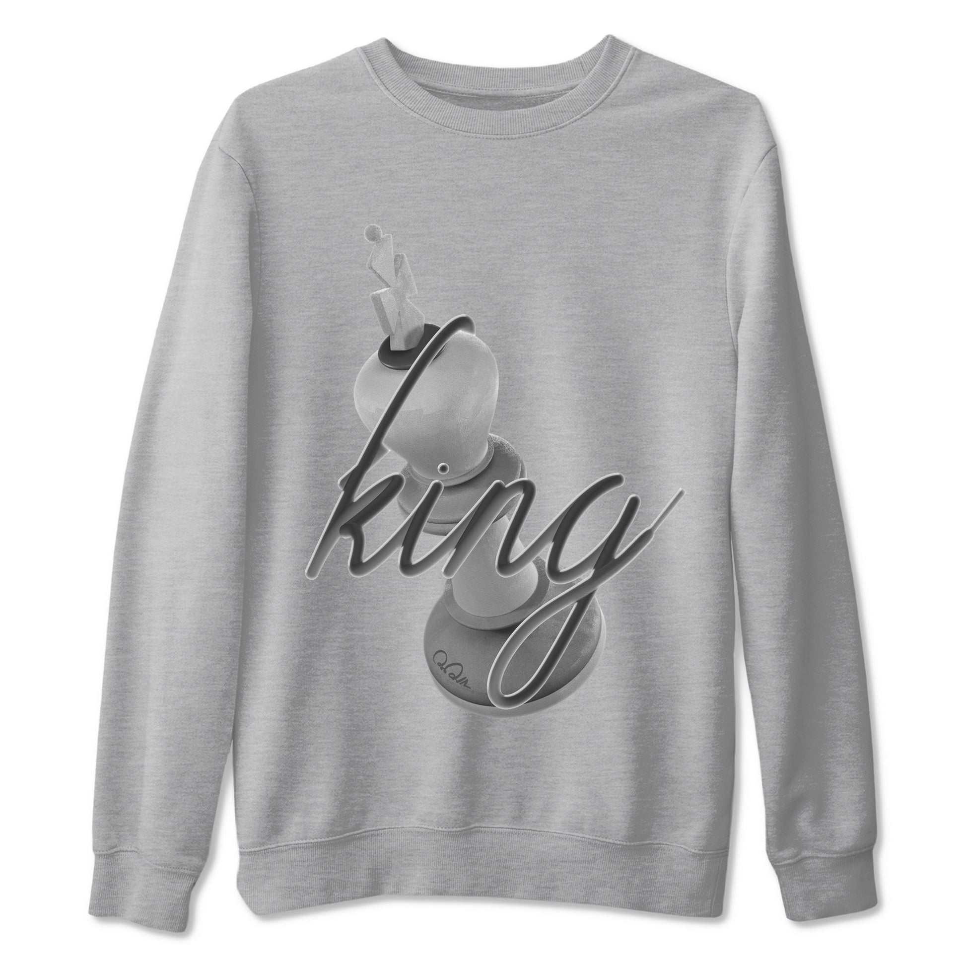 4s Wet Cement shirts to match jordans 3D King sneaker match tees Air Jordan 4 SE Wet Cement SNRT Sneaker Release Tees unisex cotton Heather Grey 2 crew neck shirts