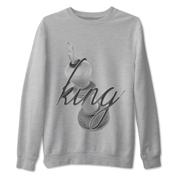 4s Wet Cement shirts to match jordans 3D King sneaker match tees Air Jordan 4 SE Wet Cement SNRT Sneaker Release Tees unisex cotton Heather Grey 2 crew neck shirts
