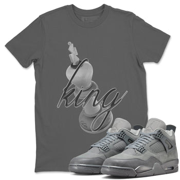 4s Wet Cement shirts to match jordans 3D King sneaker match tees Air Jordan 4 SE Wet Cement SNRT Sneaker Release Tees unisex cotton Cool Grey 1 crew neck shirts