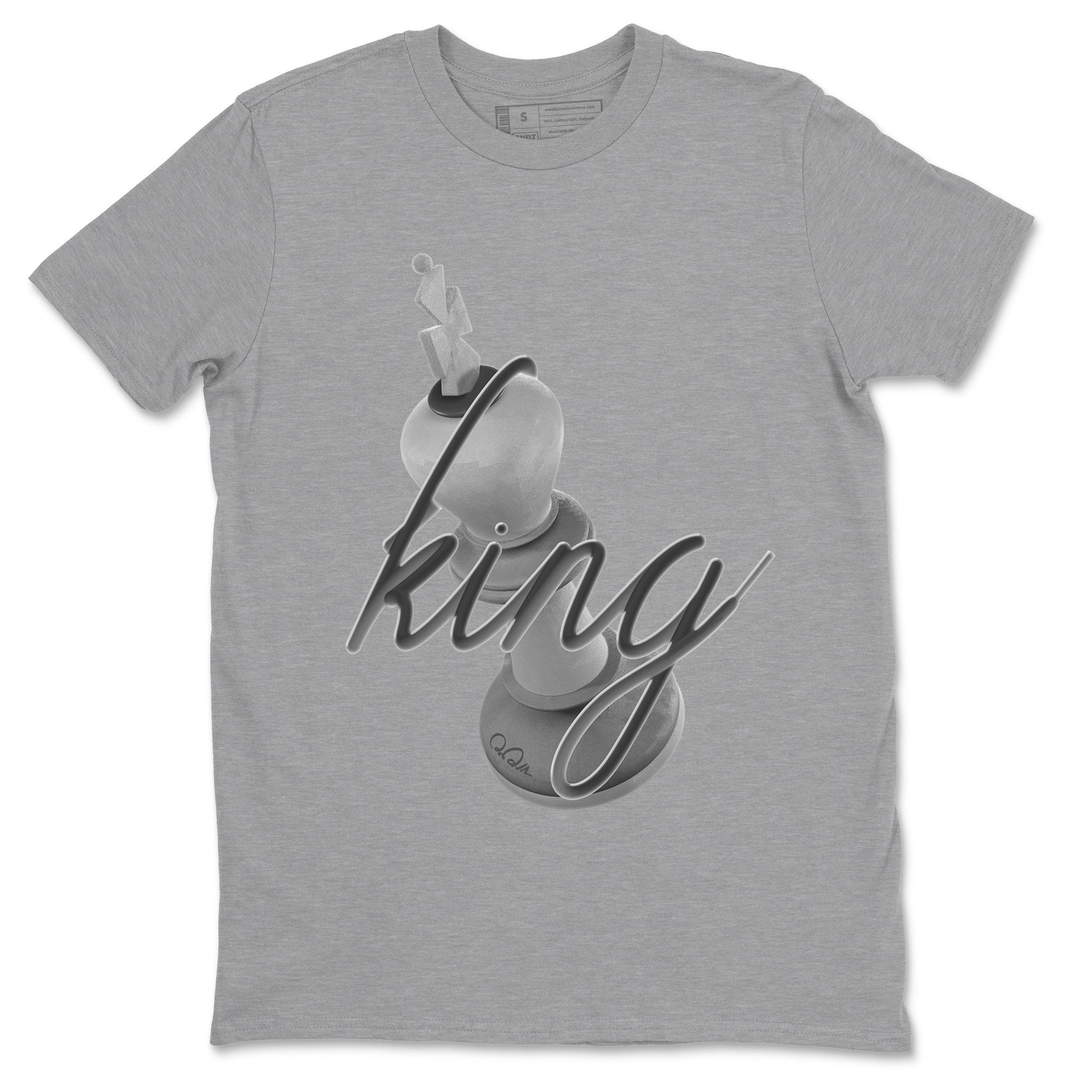 4s Wet Cement shirts to match jordans 3D King sneaker match tees Air Jordan 4 SE Wet Cement SNRT Sneaker Release Tees unisex cotton Heather Grey 2 crew neck shirts