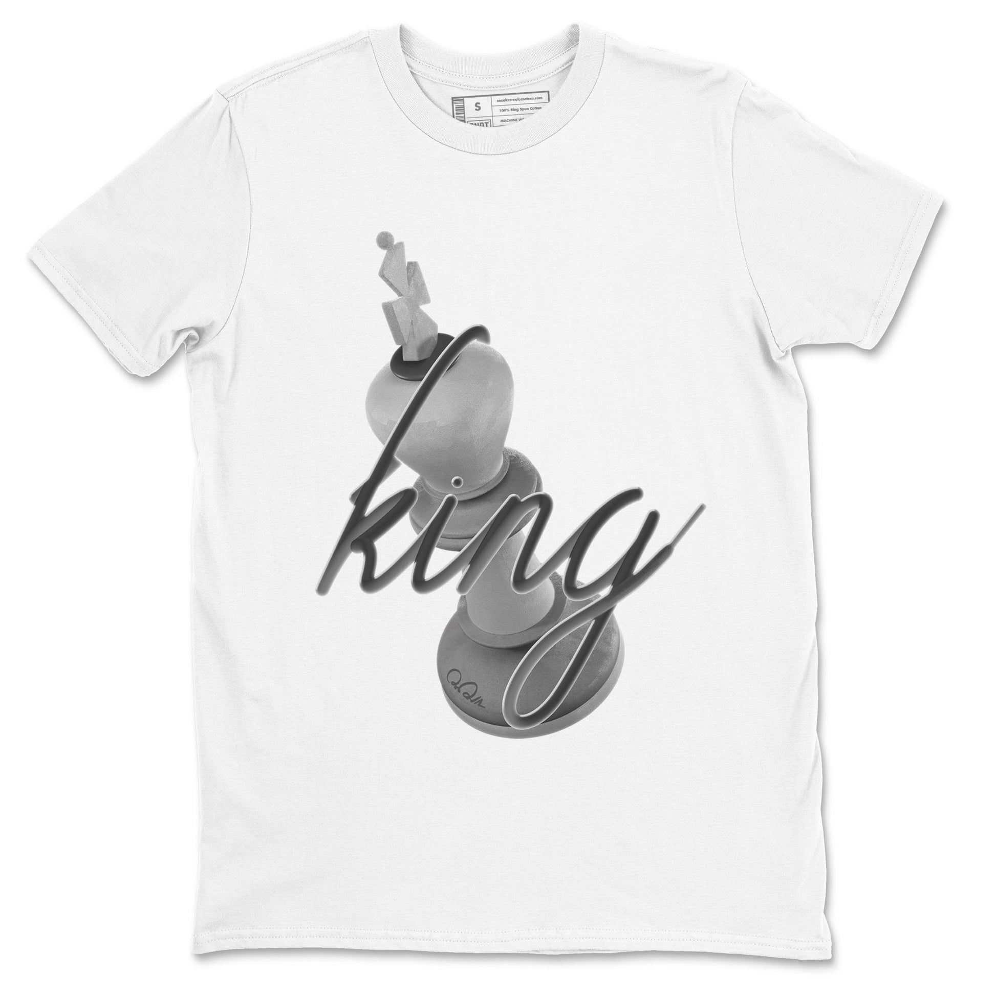 4s Wet Cement shirts to match jordans 3D King sneaker match tees Air Jordan 4 SE Wet Cement SNRT Sneaker Release Tees unisex cotton White 2 crew neck shirts