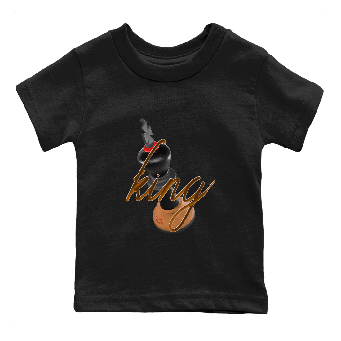5s Archaeo Brown shirts to match jordans 3D King sneaker match tees Air Jordan 5 Archaeo Brown match shoes to clothes SNRT Sneaker Tees Youth Baby Black 2 tee