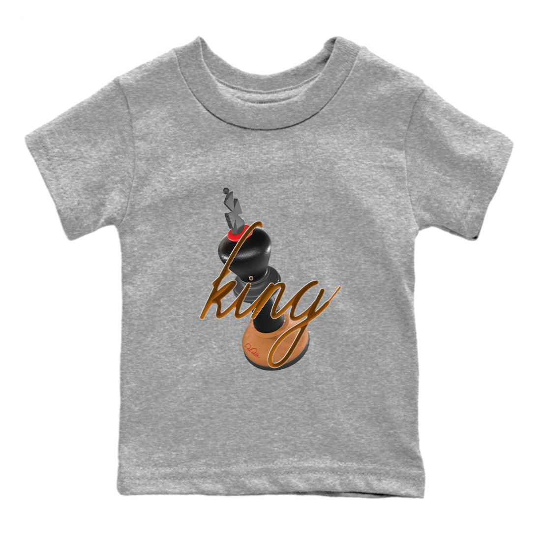 5s Archaeo Brown shirts to match jordans 3D King sneaker match tees Air Jordan 5 Archaeo Brown match shoes to clothes SNRT Sneaker Tees Youth Baby Heather Grey 2 tee