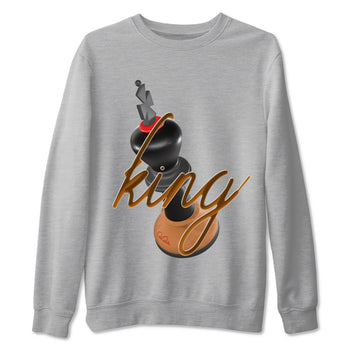 5s Archaeo Brown shirts to match jordans 3D King sneaker match tees Air Jordan 5 Archaeo Brown match shoes to clothes SNRT Sneaker Tees unisex cotton Heather Grey 2 shirts