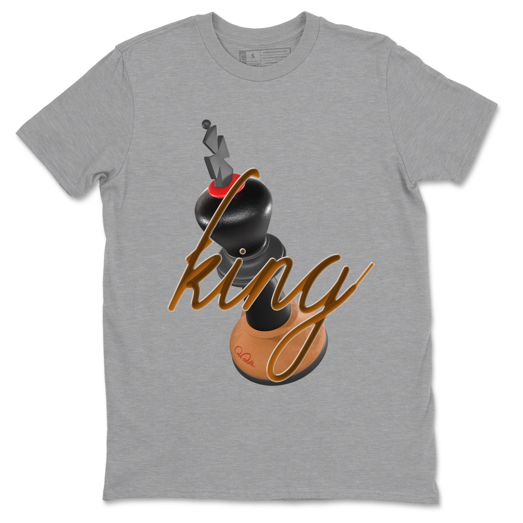 5s Archaeo Brown shirts to match jordans 3D King sneaker match tees Air Jordan 5 Archaeo Brown match shoes to clothes SNRT Sneaker Tees unisex cotton Heather Grey 2 shirts