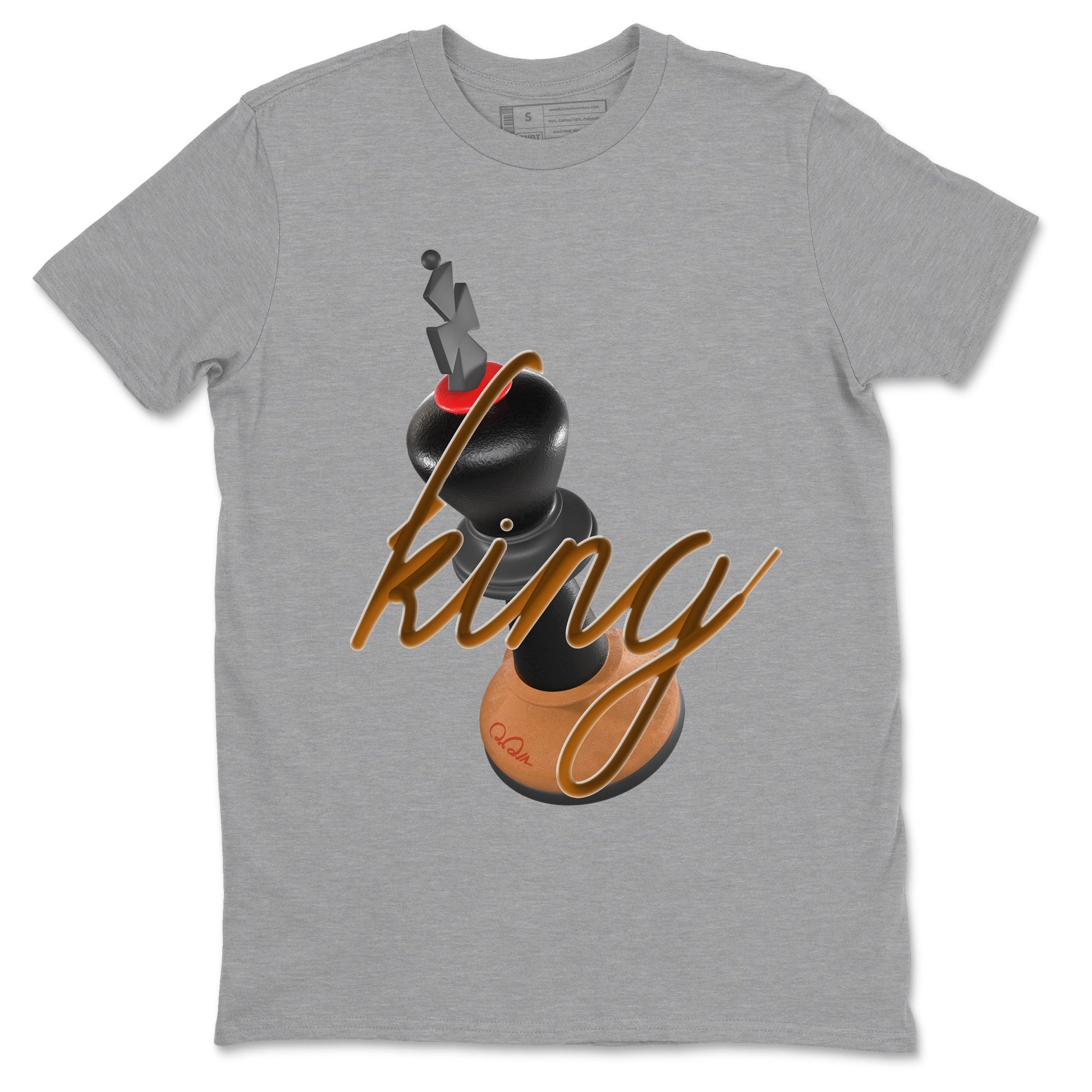 5s Archaeo Brown shirts to match jordans 3D King sneaker match tees Air Jordan 5 Archaeo Brown match shoes to clothes SNRT Sneaker Tees unisex cotton Heather Grey 2 shirts