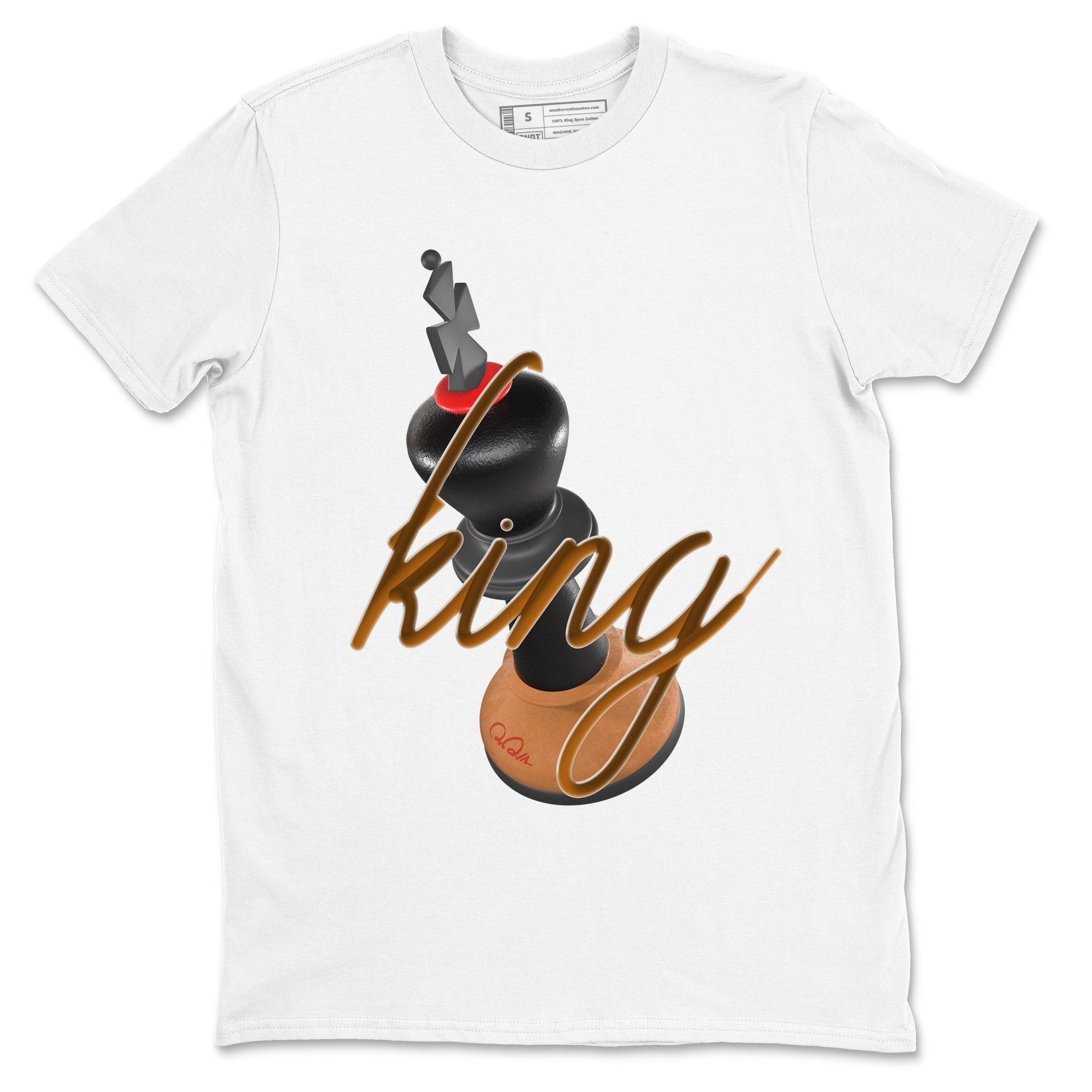 5s Archaeo Brown shirts to match jordans 3D King sneaker match tees Air Jordan 5 Archaeo Brown match shoes to clothes SNRT Sneaker Tees unisex cotton White 2 shirts
