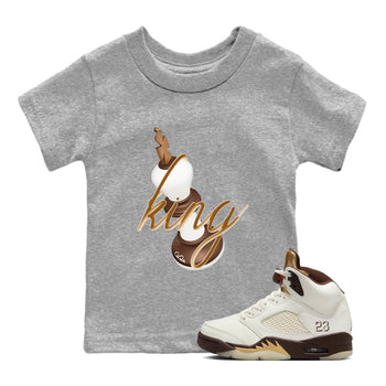 5s Golden Ticket shirts to match jordans 3D King best t shirts to wear with jordans Air Jordan 5 Golden Ticket match shoes to clothes SNRT Sneaker Tees Youth Baby Heather Grey 1 tee