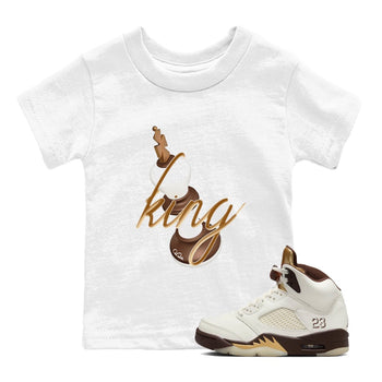 5s Golden Ticket shirts to match jordans 3D King best t shirts to wear with jordans Air Jordan 5 Golden Ticket match shoes to clothes SNRT Sneaker Tees Youth Baby White 1 tee