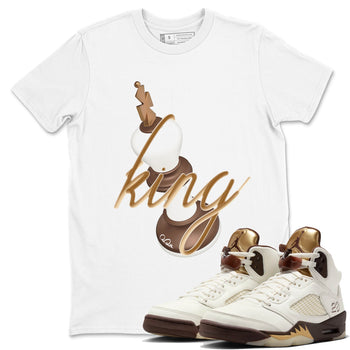 5s Golden Ticket shirts to match jordans 3D King best t shirts to wear with jordans Air Jordan 5 Golden Ticket match shoes to clothes SNRT Sneaker Tees unisex cotton White 1 shirts