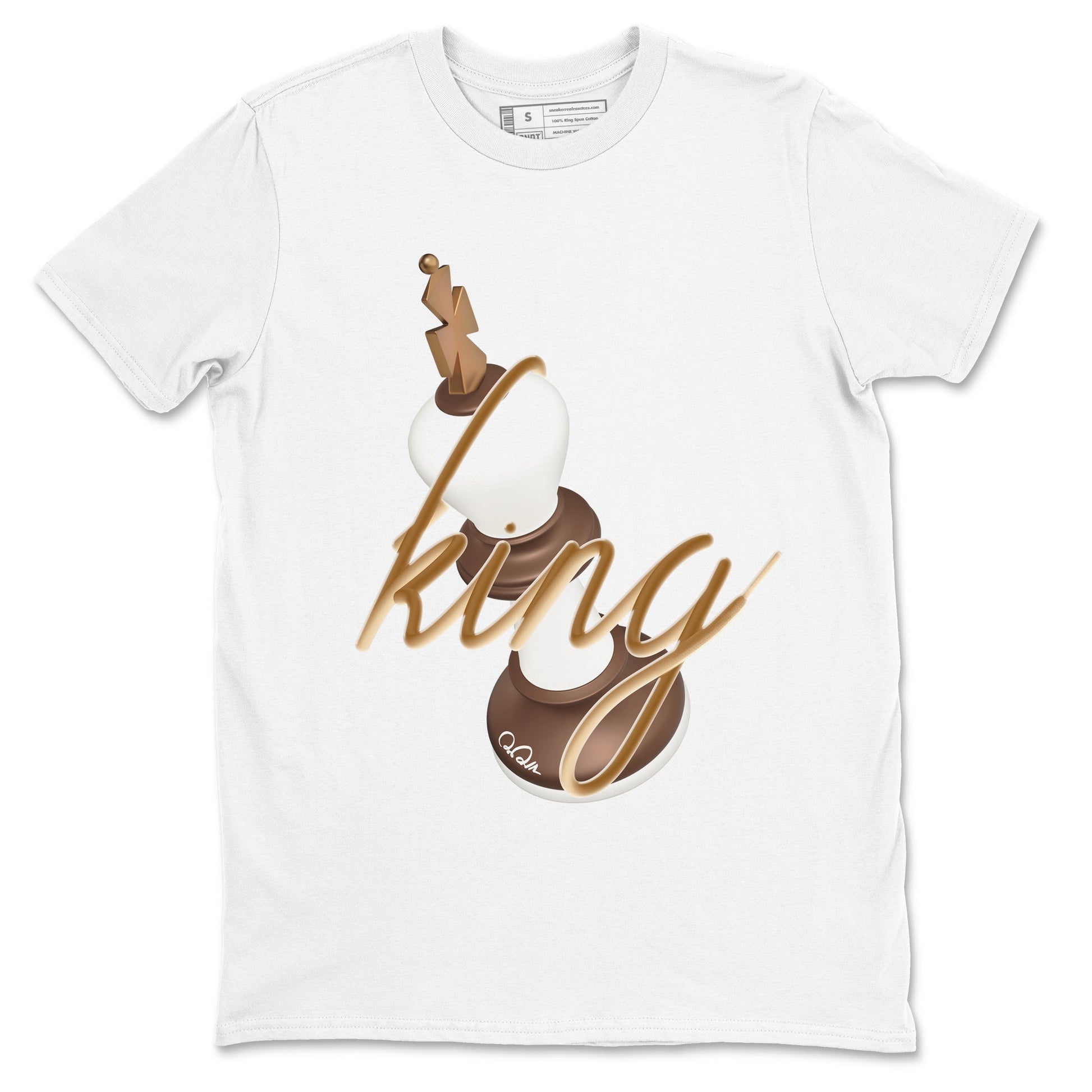 5s Golden Ticket shirts to match jordans 3D King best t shirts to wear with jordans Air Jordan 5 Golden Ticket match shoes to clothes SNRT Sneaker Tees unisex cotton White 2 shirts