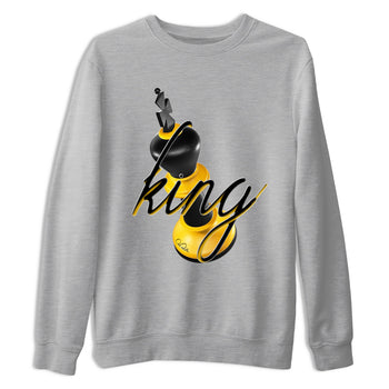 5s Tokyo Sneaker match tees – Sneaker Tees To Match Air Jordan 5 Tokyo Shoes – 3D King Tee Heather Grey 2