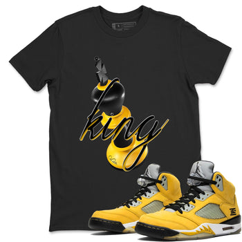 5s Tokyo Sneaker match tees – Sneaker Tees To Match Air Jordan 5 Tokyo Shoes – 3D King Tee Black 1