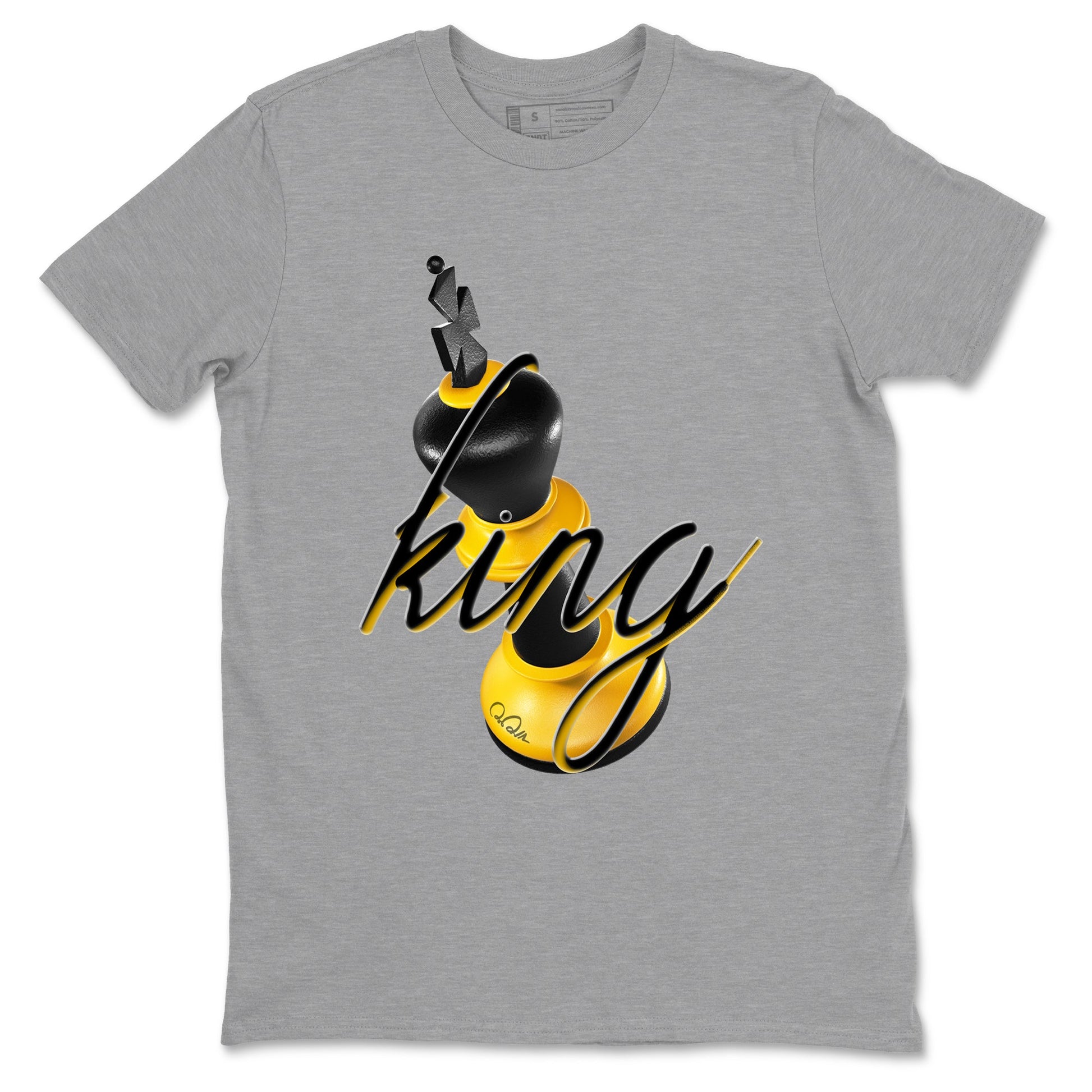 5s Tokyo Sneaker match tees – Sneaker Tees To Match Air Jordan 5 Tokyo Shoes – 3D King Tee Heather Grey 2