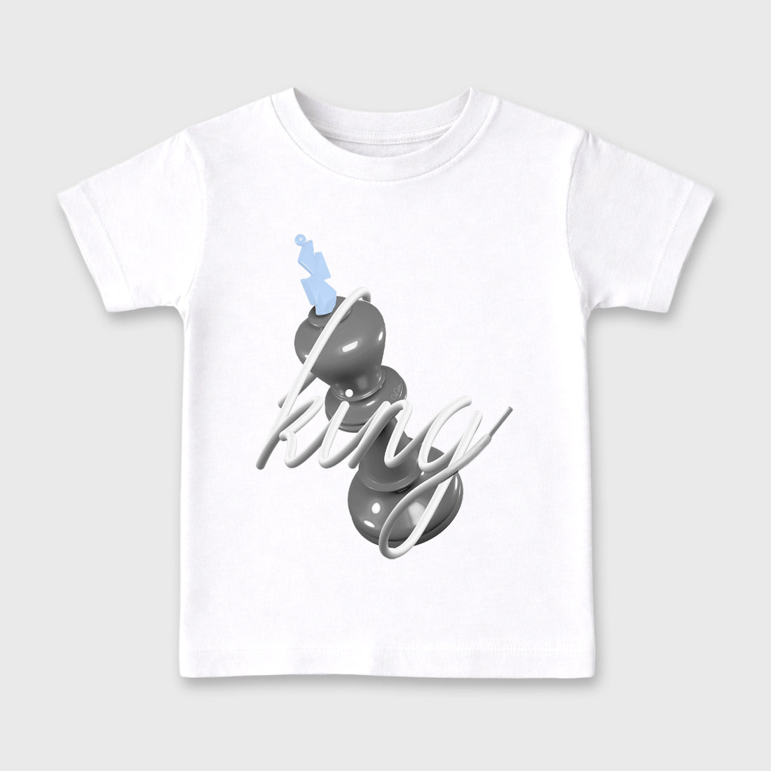Sneaker outfits graphic tee – Sneaker Tees To Match Air Jordan 5 Wolf Grey Sneakers – 3D King Kids T-Shirt White 2