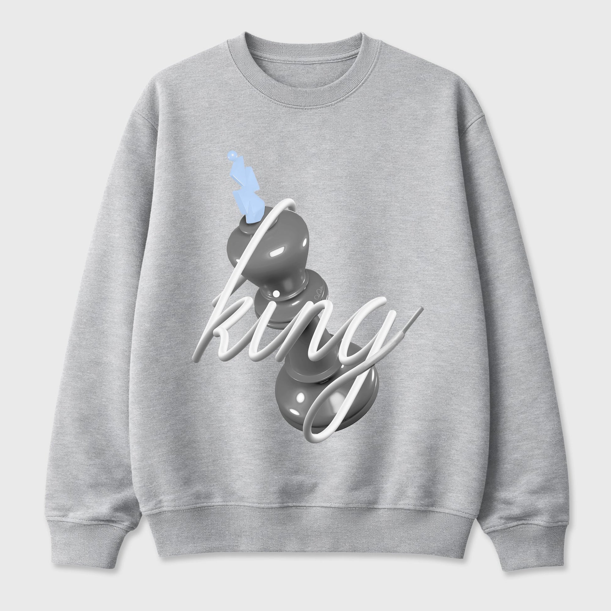 Sneaker outfits graphic tee – Sneaker Tees To Match Air Jordan 5 Wolf Grey Sneakers – 3D King Tee Heather Grey 2