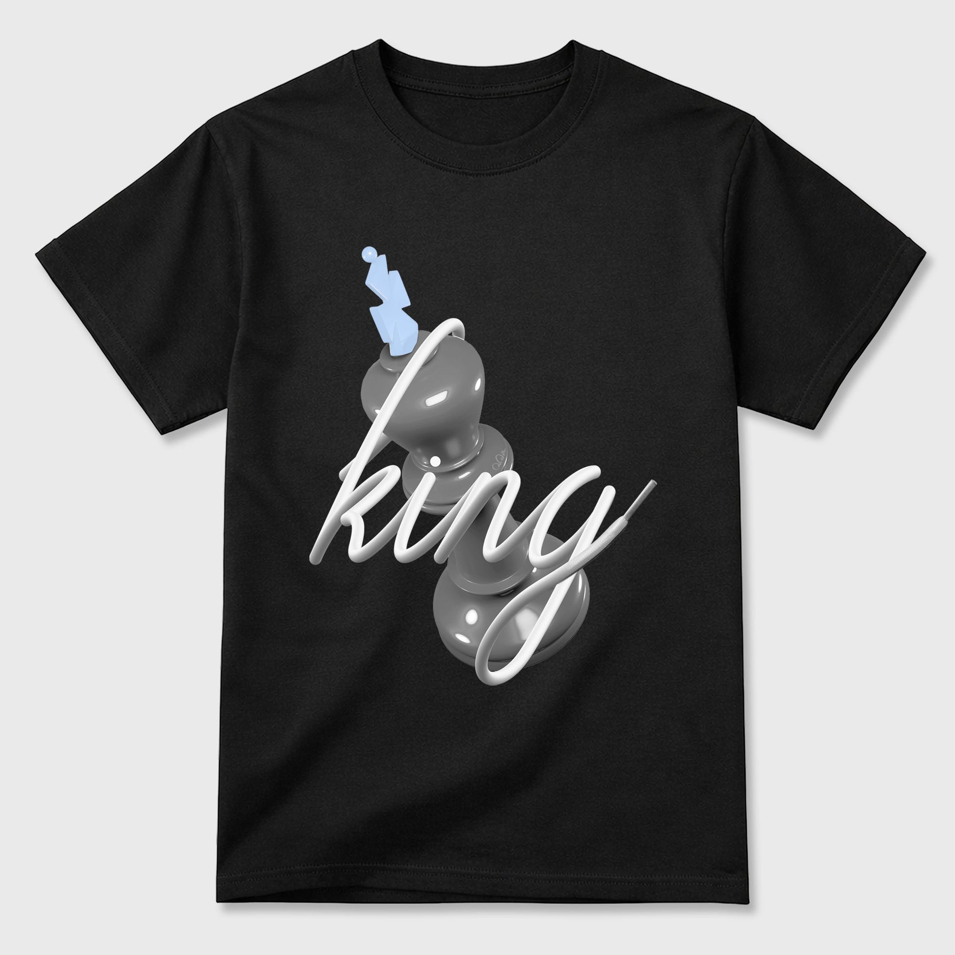 Sneaker outfits graphic tee – Sneaker Tees To Match Air Jordan 5 Wolf Grey Sneakers – 3D King Tee Black 2