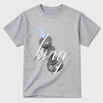 Sneaker outfits graphic tee – Sneaker Tees To Match Air Jordan 5 Wolf Grey Sneakers – 3D King Tee Heather Grey 2