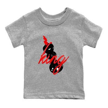 Sneaker match tees – Sneaker Tees To Match Air Jordan 6 Reverse Infrared Shoes – 3D King Kids T-Shirt Heather Grey 2