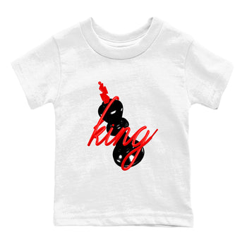 Sneaker match tees – Sneaker Tees To Match Air Jordan 6 Reverse Infrared Shoes – 3D King Kids T-Shirt White 2